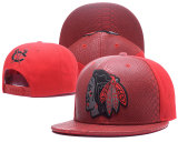NHL Chicago Blackhawks Red Snapback Hats--GS