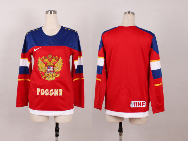 2014 Olympic Women Blank Red Jersey