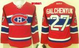 NHL Montreal Canadiens #27 Galchenyuk Red Women Jersey