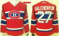 NHL Montreal Canadiens #27 Galchenyuk Red Women Jersey