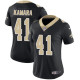 Womens NFL New Orleans Saints #41 Kamara Black Vapor Limited Jersey