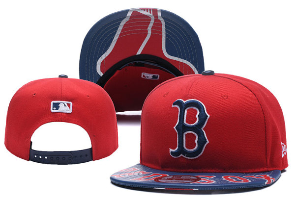 MLB Boston Red Sox Red Snapback Hats--YD