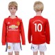 2017 Soccer Man Utd. #10 Ibrahimovic Home Kids Long Sleeve Jersey