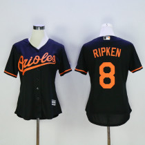 MLB Baltimore Orioles #8 Ripken Black Women Jersey