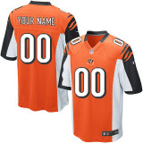 Customized Orange Nike Game Youth Nike Cincinnati Bengals Jersey