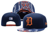 MLB Detroit Tigers Blue Snapback Hats--YD