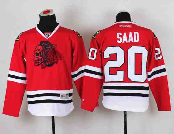 NHL Chicago Blackhawks #20 Saad Red Youth Jersey