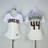 Womens MLB Arizona Diamondbacks #44 Goldschmidt White Jersey