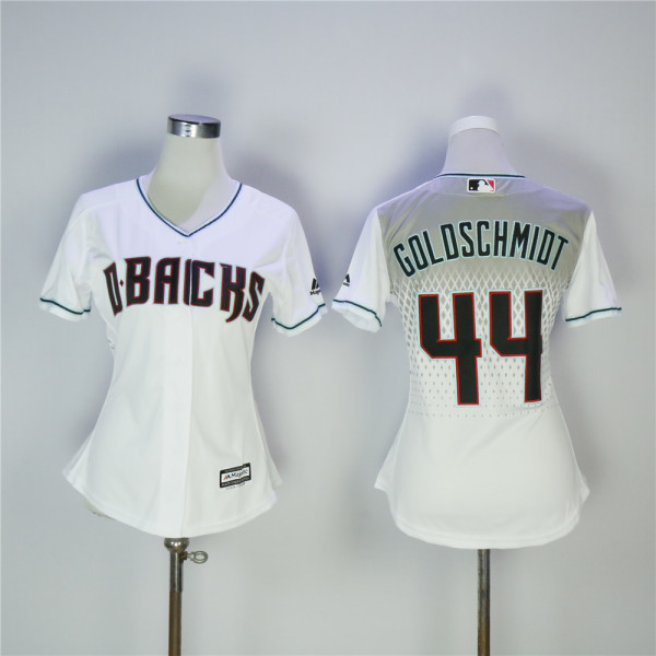 Womens MLB Arizona Diamondbacks #44 Goldschmidt White Jersey