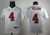 Youth Nike Alabama Crimson Tide T.J Yeldon 4 White 2012 SEC Patch College Football Jersey