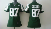 Nike New York Jets #87 Decker Green Women Jersey