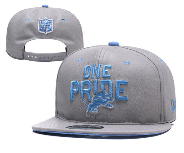 2018 Detroit Lions Draft Grey Snapbacks