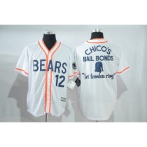 Bad News Bears Button Down 12 Tanner Boyle White Movie Stitched Baseball Jersey