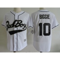 Bad Boy 10 Biggie Smalls White Movie Cool Base Men Jersey
