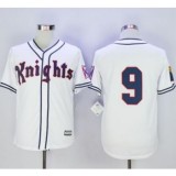 New York Knights The Natural 9 Roy Hobbs White Movie Stitched Baseball Jersey