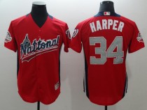 MLB Nationals 34 Bryce Harper Red 2018 All-Star Game National League Men Jersey