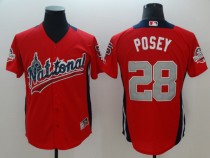 MLB Giants 28 Buster Posey Red 2018 All-Star Game National League Men Jersey