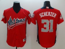 MLB Nationals 31 Max Scherzer Red 2018 All-Star Game National League Men Jersey