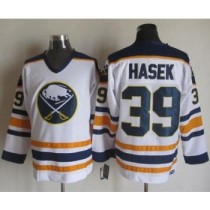 NHL Sabres 39 Dominik Hasek White CCM Throwback Men Jersey