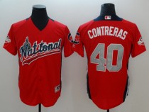 MLB Yankee Chicago Cubs 40 Willson Contreras Red 2018 All-Star Game American League Men Jersey