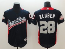 MLB Indians 28 Corey Kluber Navy 2018 All-Star Game American League Men Jersey