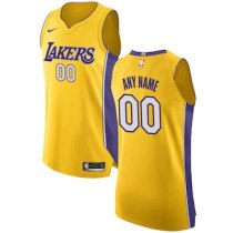 Los Angeles Lakers Customized NBA Yellow Nike Jersey