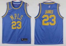 NBA Los Angeles Lakers #23 LeBron James 2018 Blue Men's Jersey