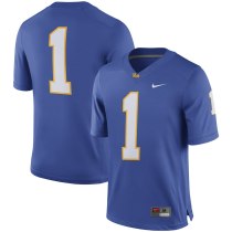 NCAA Pitt Panthers #1 Nike Game Football Royal Blue Jersey