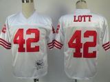 Throwback NFL Jerseys San Francisco 49ers 42 Ronnie Lott white