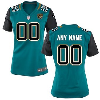Women Customized Nike Jacksonville Jaguars Teal Team Color Jersey