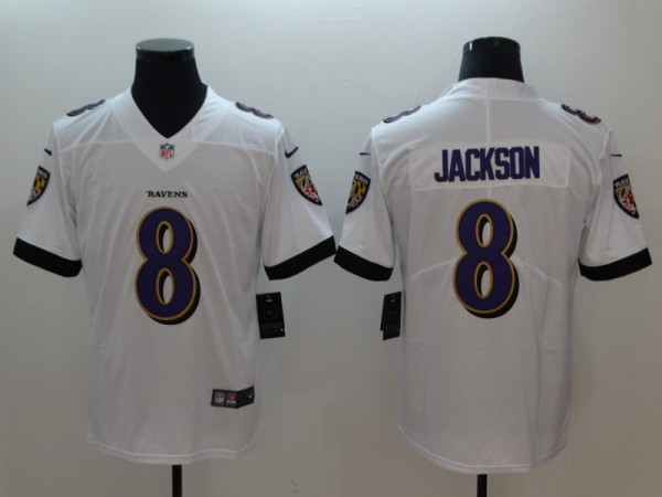 NFL Baltimore Ravens #8 Jackson White Vapor Untouchable Limited Jersey