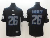 Nike 2018 New York Giants #26 Barkley Fashion Impact Black Color Rush Limited Jersey