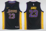 NBA Lakers #23 LeBron James Black Nike Men Jersey