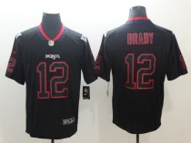 NFL 2018 New England Patriots 12 Brady Lights Out Black Color Rush Limited Jersey