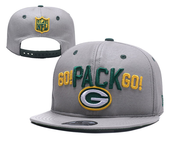 Green Bay Packers Grey Snapbacks