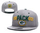 Green Bay Packers Grey Snapbacks