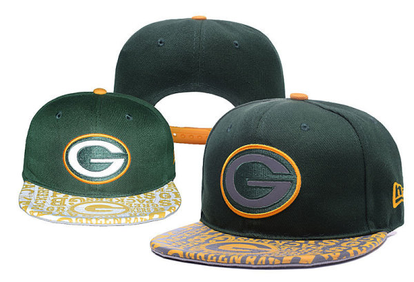 Green Bay Packers Black Snapbacks