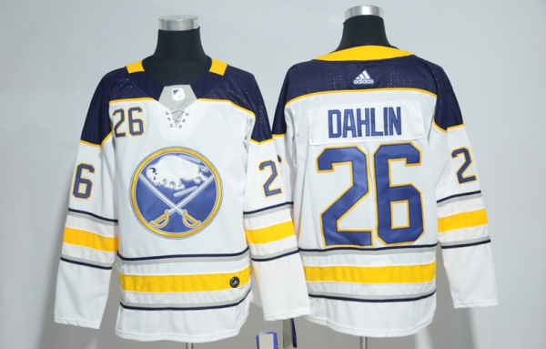 Men's Buffalo Sabres #26 Dahlin White NHL Adidas Jersey