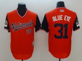 Men's Washington Nationals #31 Blue Eye Mejestic Red 2018 Players' Weekend Flex Base Jersey