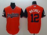 Men's Cleveland Indians #12 Mr. Smile Yadi Mejestic Red 2018 Players' Weekend Flex Base Jersey