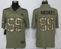 Nike 2018 Carolina Panthers #59 Kuechly Olive/Camo Salute to Service Color Rush Limited Jersey