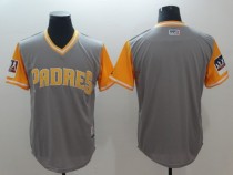 Men's San Diego Padres Mejestic 2018 Grey Players' Weekend Flex Base Blank Jersey