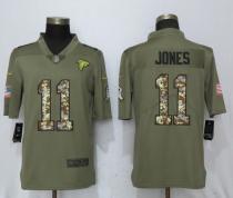 Nike 2018 Atlanta Falcons #11 Julio Jones Olive/Camo Salute to Service Color Rush Limited Jersey