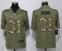New Nike Tennessee Titans 31 Byard Olive/Camo Carson 2018 Salute to Service Limited Jersey