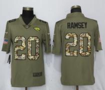 Nike Jacksonville Jaguars 20 Ramsey Olive/Camo Carson 2018 Salute to Service Limited Jersey