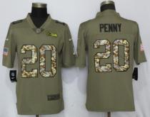 Nike Seattle Seahawks 20 Penny Olive/Camo Carson 2018 Salute to Service Limited Jersey