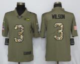 Nike Seattle Seahawks 3 Wilson Olive/Camo Carson 2018 Salute to Service Limited Jersey