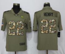 New Nike Tennessee Titans 22 Henry Olive/Camo Carson 2018 Salute to Service Limited Jersey