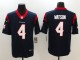 Mens NFL Houston Texans #4 Watson Blue Vapor Limited Jersey