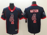 Nike 2018 Huston Texans #4 Deshaun Watson Blue Drift Fashion Color Rush Limited Jersey